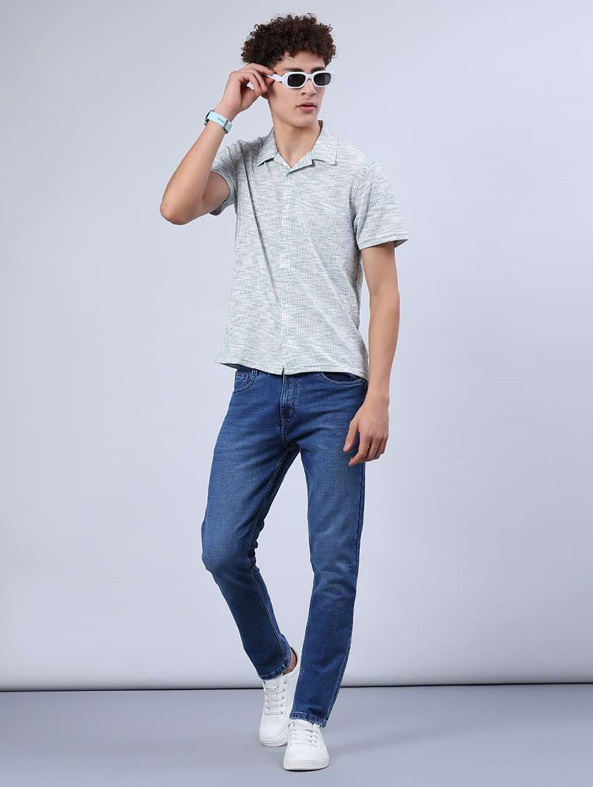 men self design short sleeve regular fit casual shirt - 21964244 -  Standard Image - 4