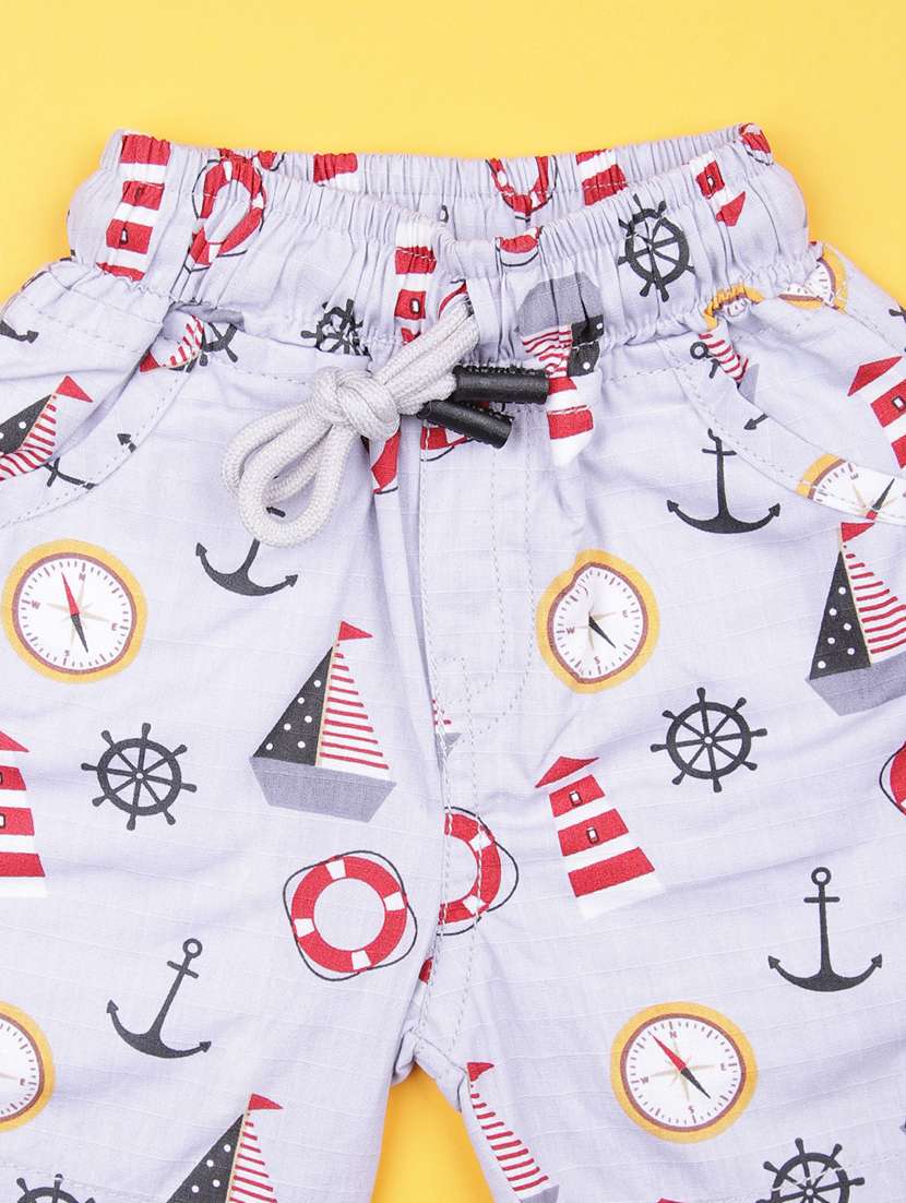 boys printed shirt & shorts co-ord set - 21964247 -  Standard Image - 4