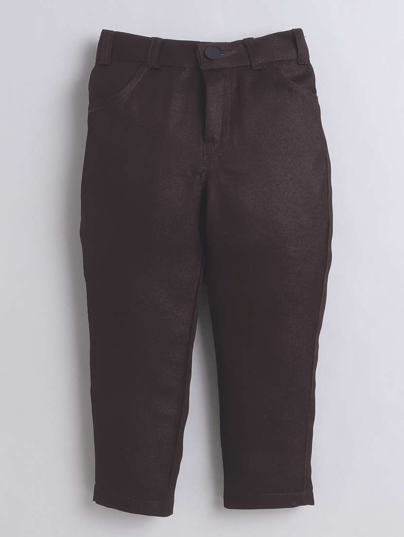 burgundy cotton blend full length sets twin & dungree - 21964309 -  Standard Image - 4