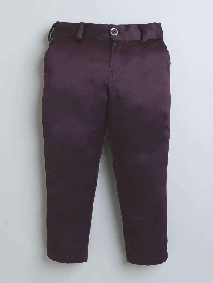 boys solid shirt and trouser with embellished wasitcoat set - 21964315 -  Standard Image - 4