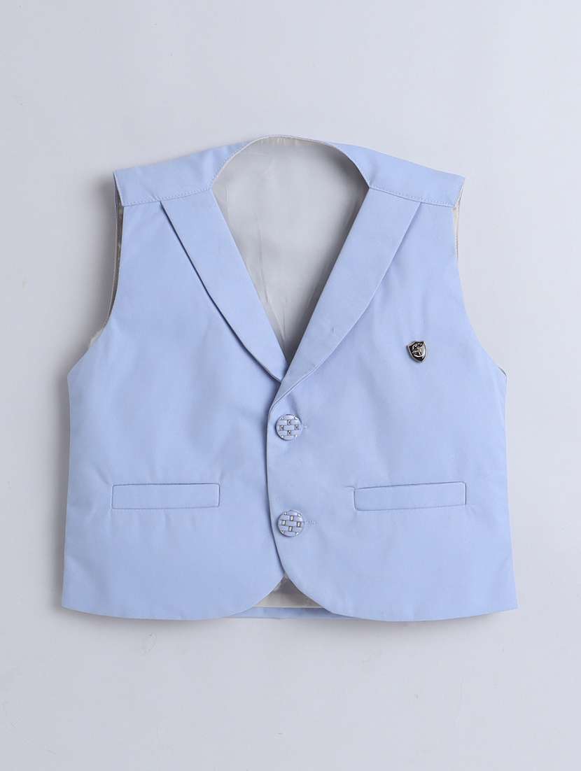boys solid waistcoat and trouser set - 21964350 -  Standard Image - 1