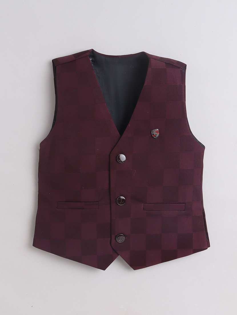 boys self designed shirt and trouser with wasitcoat set - 21964367 -  Standard Image - 1