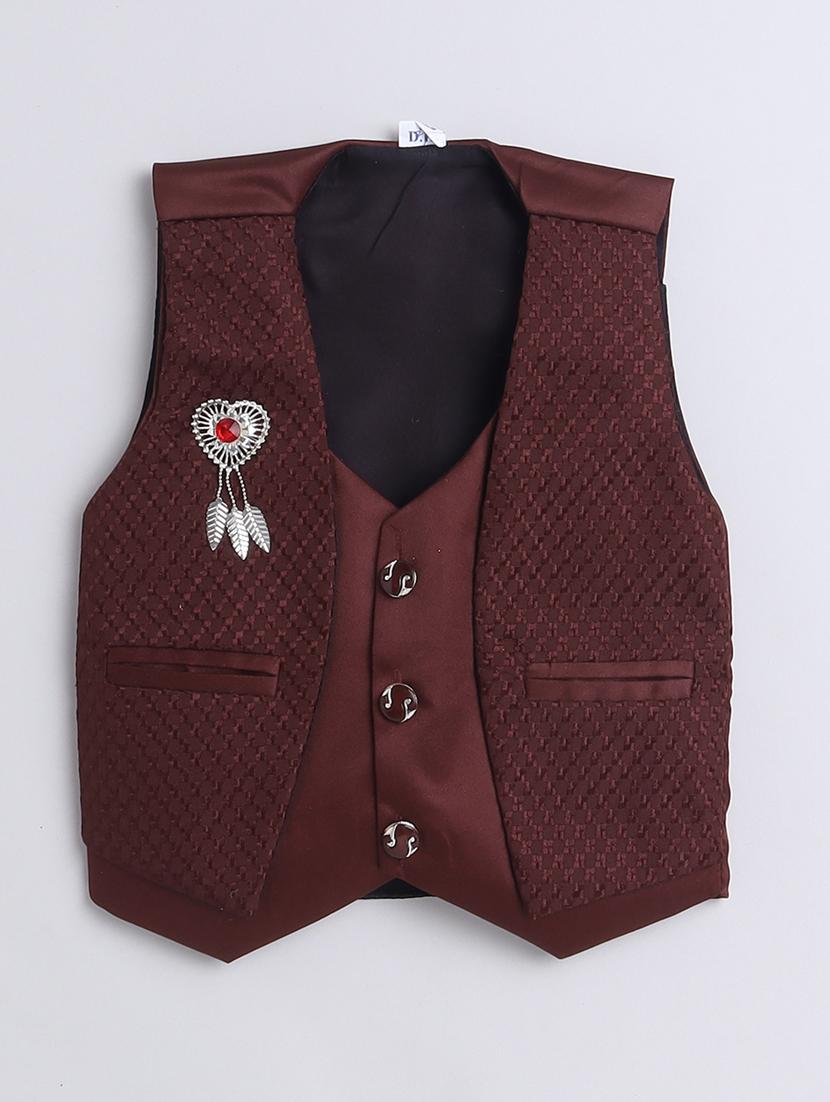 maroon polyester suit sets twin & dungree - 21964411 -  Standard Image - 1