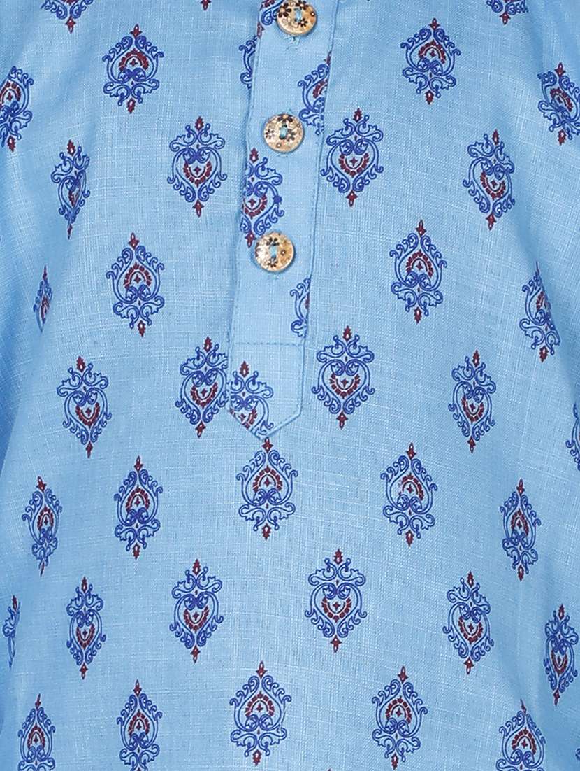 boys printed long sleeve kurta and pyjama set - 21964511 -  Standard Image - 4