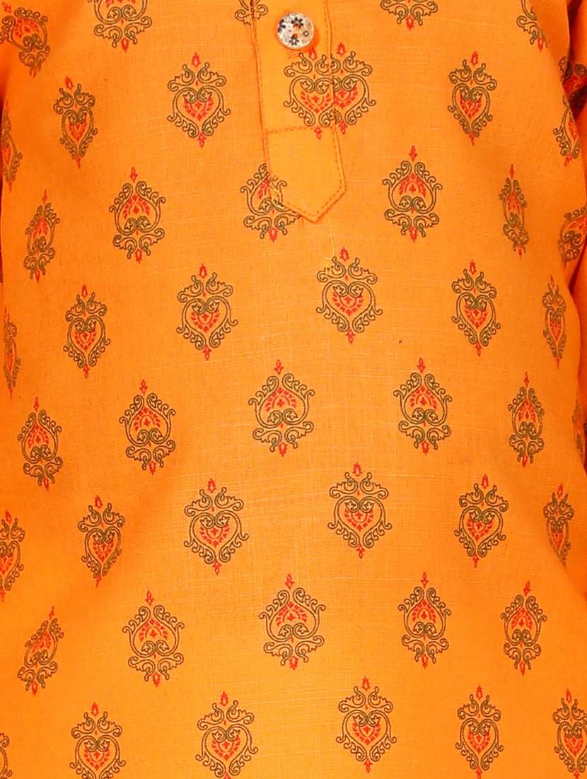 boys printed long sleeve kurta and pyjama set - 21964515 -  Standard Image - 4