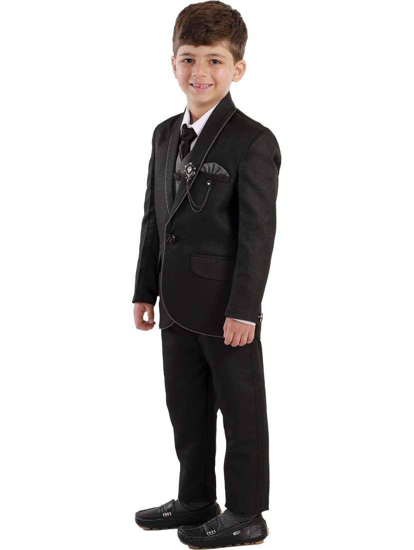 boys solid long sleeve three-piece suit set - 21964525 -  Standard Image - 1