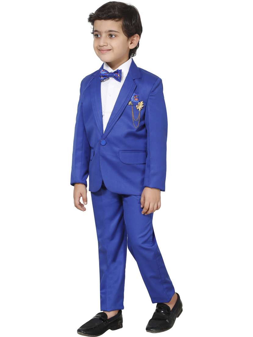 boys solid long sleeve three-piece suit set - 21964530 -  Standard Image - 1