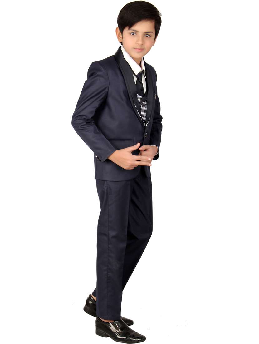 boys solid long sleeve three-piece suit set - 21964533 -  Standard Image - 1