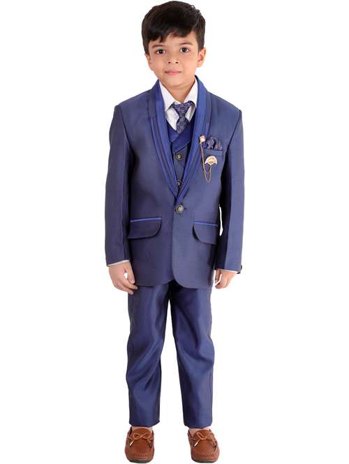 boys solid long sleeve three-piece suit set - 21964552 -  Standard Image - 0