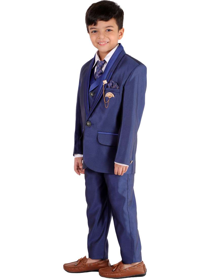 boys solid long sleeve three-piece suit set - 21964552 -  Standard Image - 1
