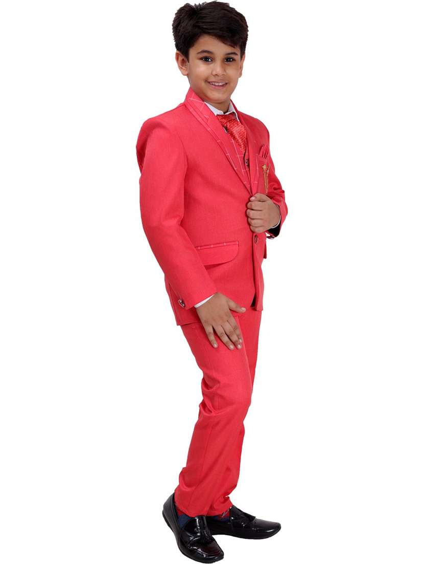 boys solid long sleeve three-piece suit set - 21964561 -  Standard Image - 1