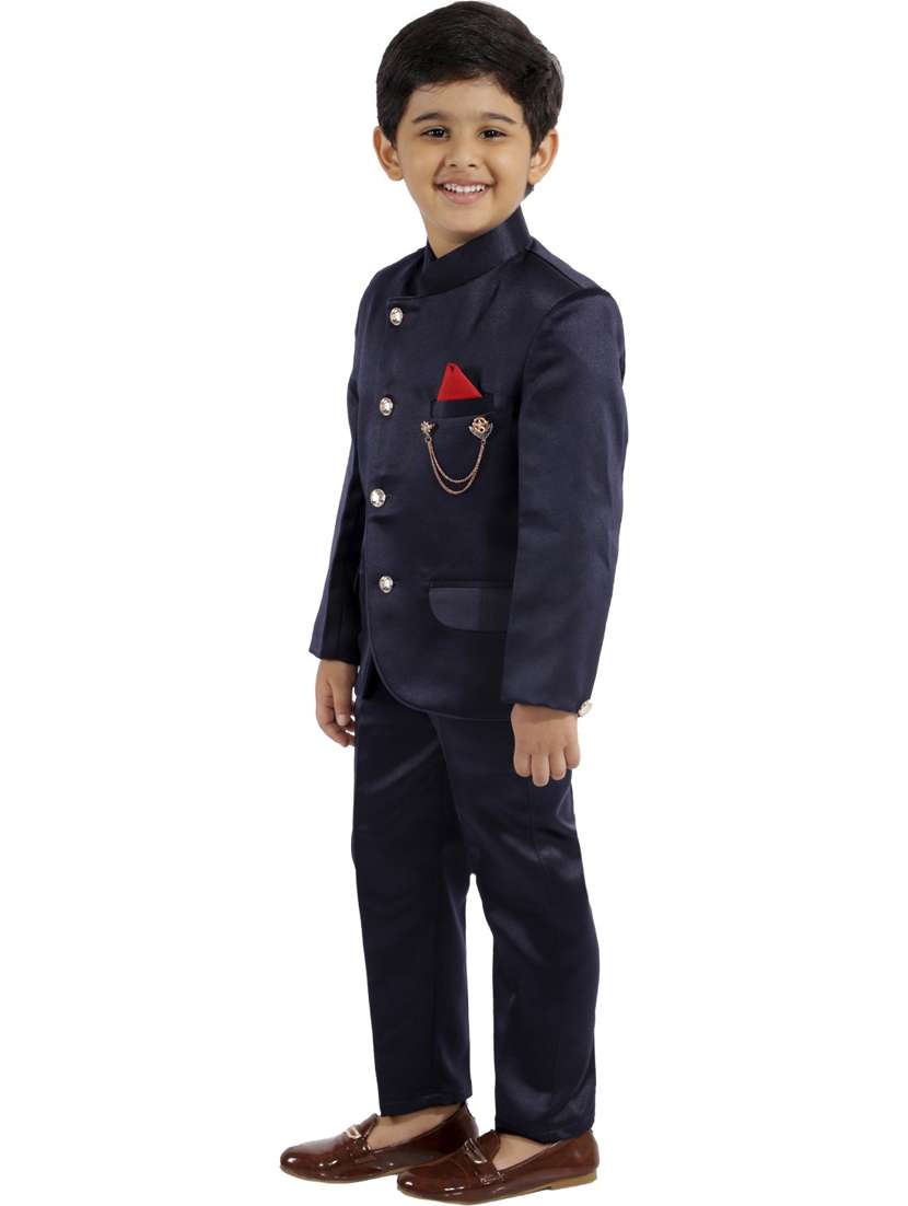 boys solid long sleeve three-piece suit set - 21964572 -  Standard Image - 1