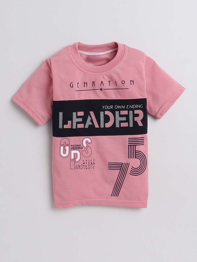 boys printed t-shirt & shorts casual wear set - 21964576 -  Standard Image - 1