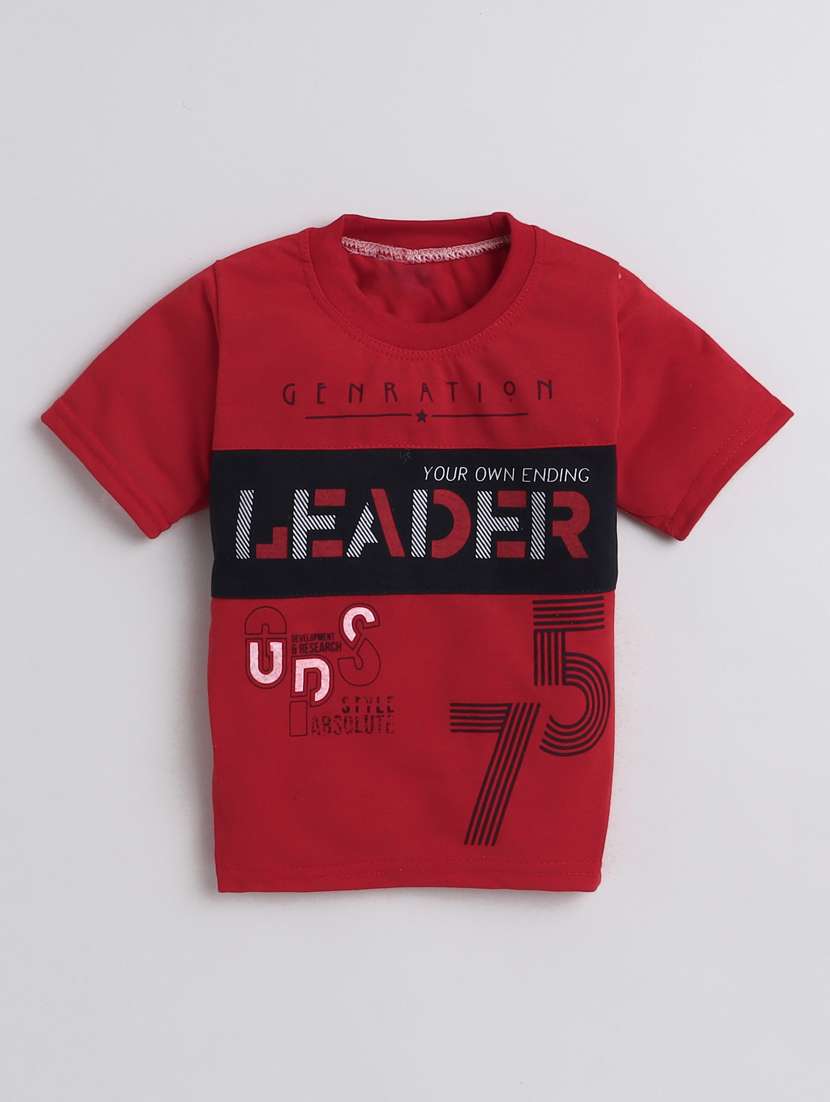 boys printed t-shirt & shorts casual wear set - 21964709 -  Standard Image - 1