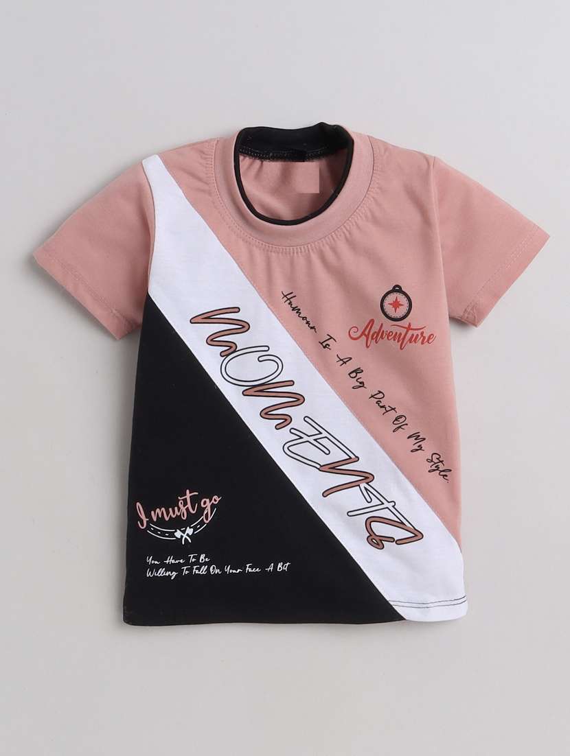 boys printed t-shirt & shorts casual wear set - 21964740 -  Standard Image - 1