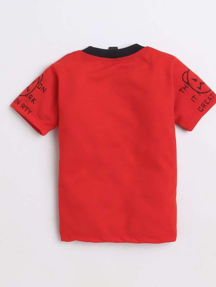 boys printed t-shirt & shorts casual wear set - 21964763 -  Standard Image - 1