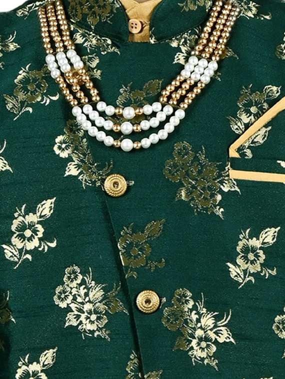 boys floral print long sleeve sherwani - 21964783 - Standard Image - 4