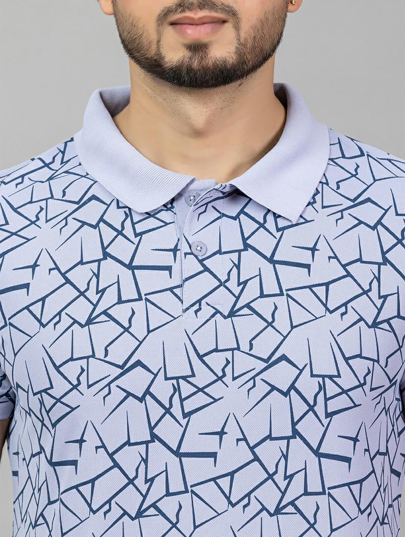 men printed short sleeve slim fit polo t-shirt - 21964808 - Standard Image - 4