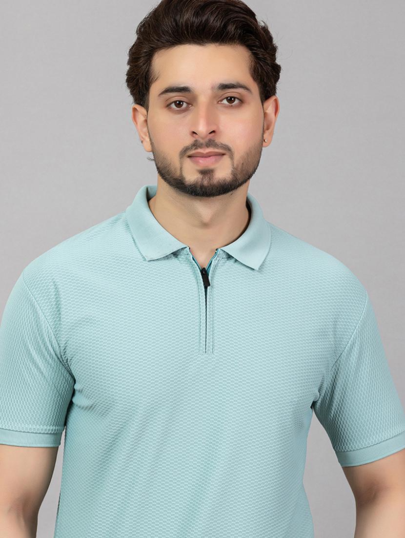 men self design short sleeve slim fit polo t-shirt - 21964811 -  Standard Image - 1