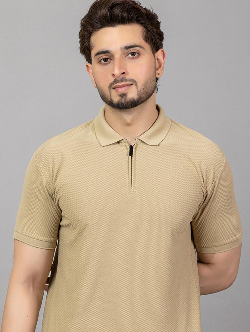 men self design short sleeve slim fit polo t-shirt - 21964813 - Standard Image - 1