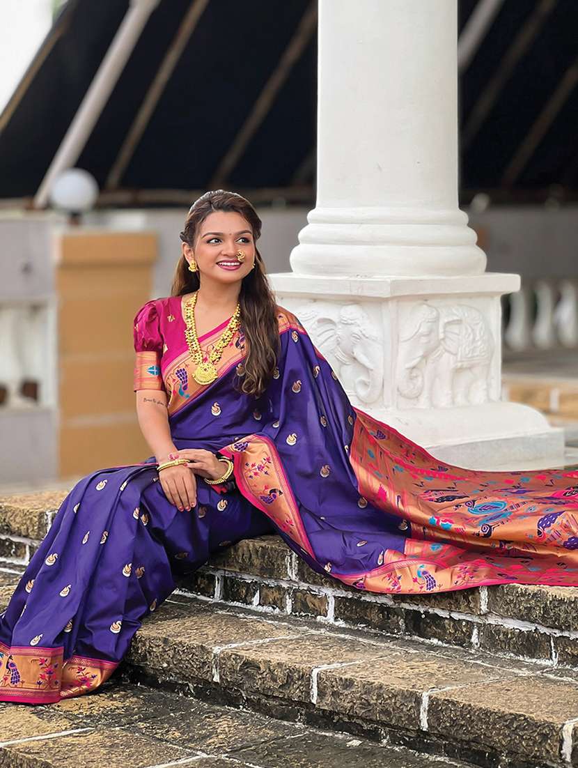 women self design paithani saree with blouse - 21964815 -  Standard Image - 1