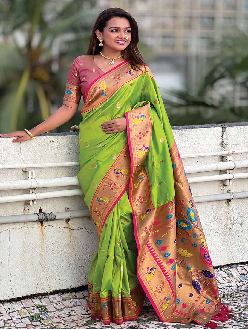 women self design paithani saree with blouse - 21964817 -  Standard Image - 1
