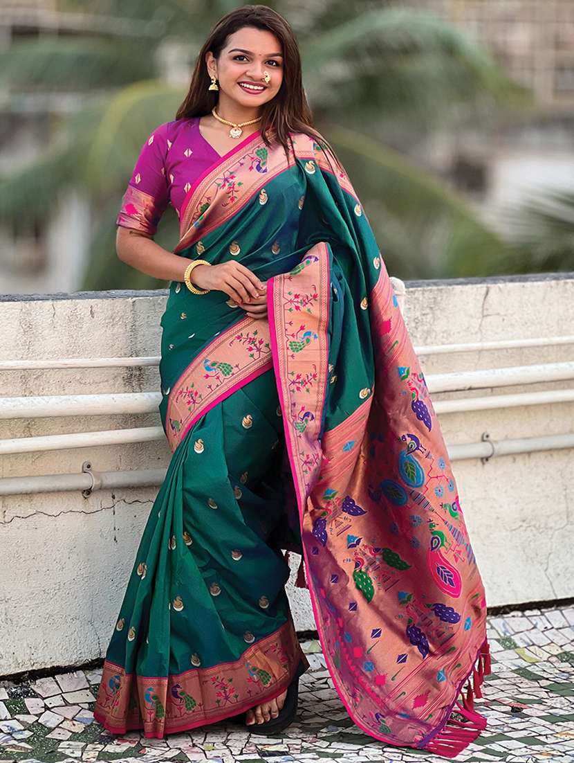 women self design paithani saree with blouse - 21964818 -  Standard Image - 1