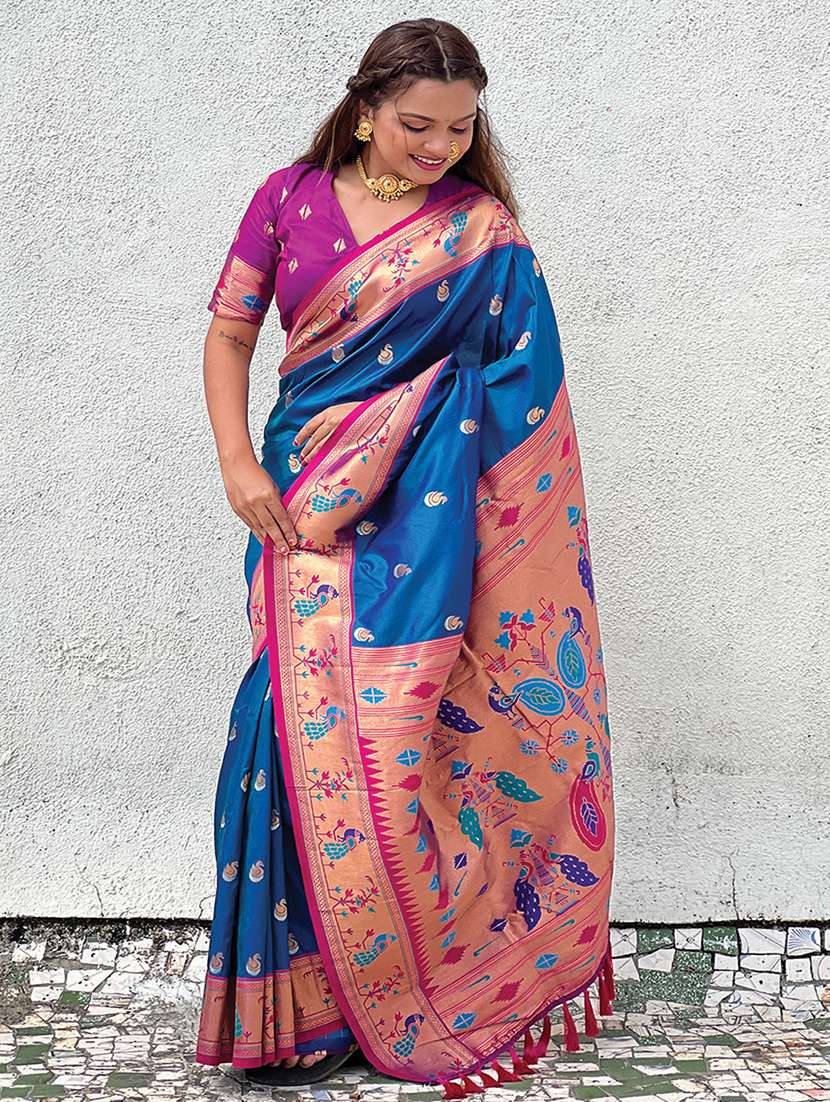 women self design paithani saree with blouse - 21964820 -  Standard Image - 1