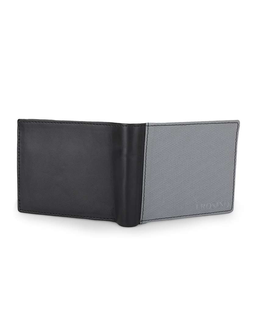 men grey textured bi-fold wallet - 21964823 -  Standard Image - 1