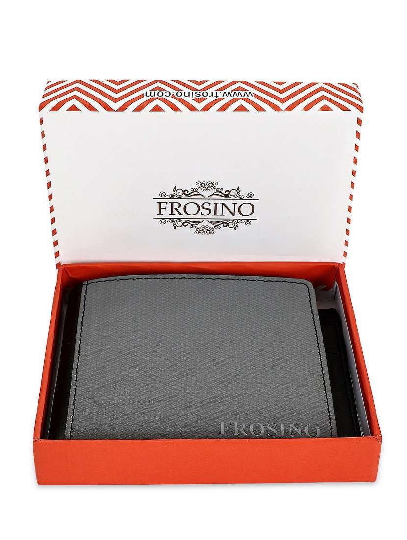 men grey textured bi-fold wallet - 21964823 -  Standard Image - 4