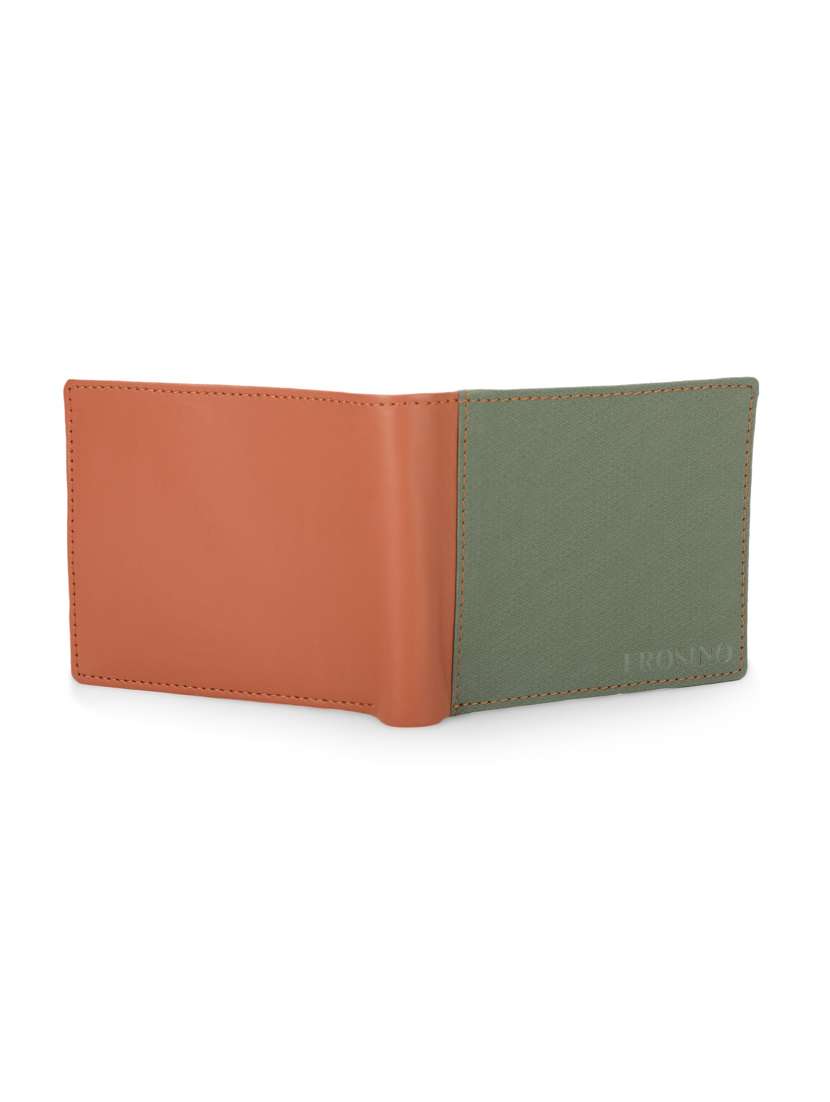 men green textured bi-fold wallet - 21964825 -  Standard Image - 1