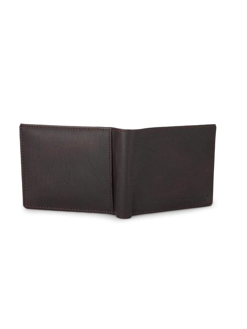 men brown solid bi-fold wallet - 21964826 - Standard Image - 1