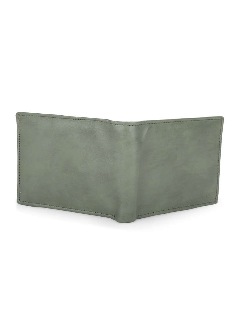 men green solid bi-fold wallet - 21964827 -  Standard Image - 1