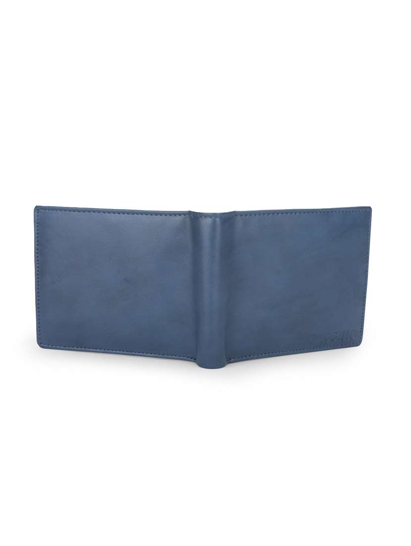men blue solid bi-fold wallet - 21964828 -  Standard Image - 1