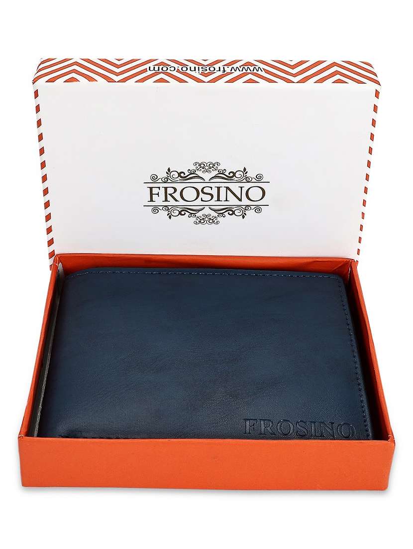 men blue solid bi-fold wallet - 21964828 - Standard Image - 4