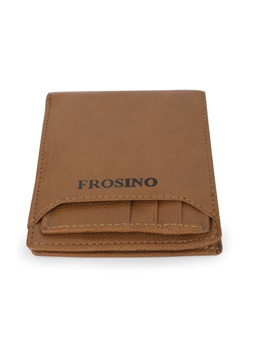 men brown leatherette formal snap wallet - 21964830 - Standard Image - 0