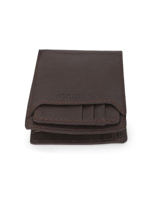men brown leatherette bifold card wallet - 21964831 -  Standard Image - 0