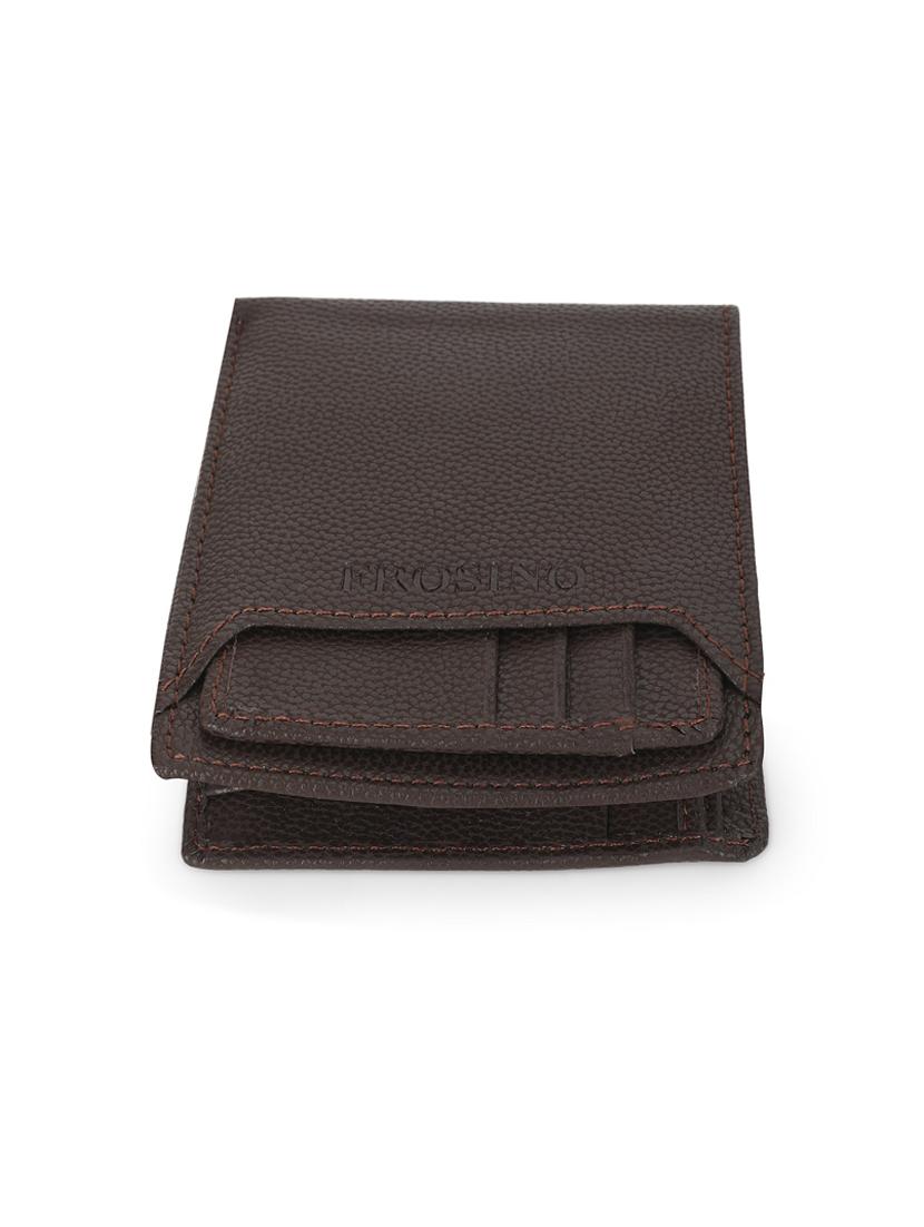 men brown leatherette bifold card wallet - 21964831 -  Zoom Image - 0