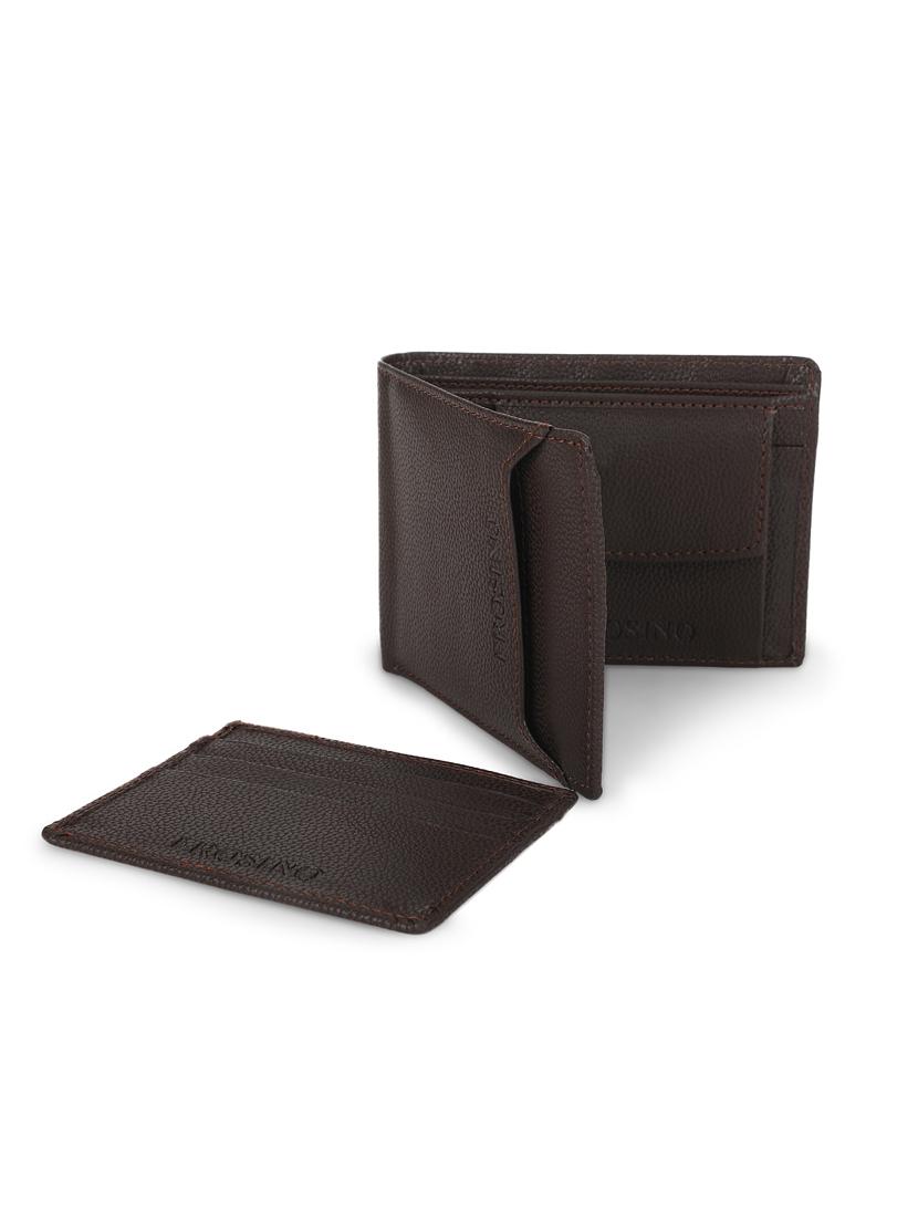 men brown leatherette bifold card wallet - 21964831 - Standard Image - 4
