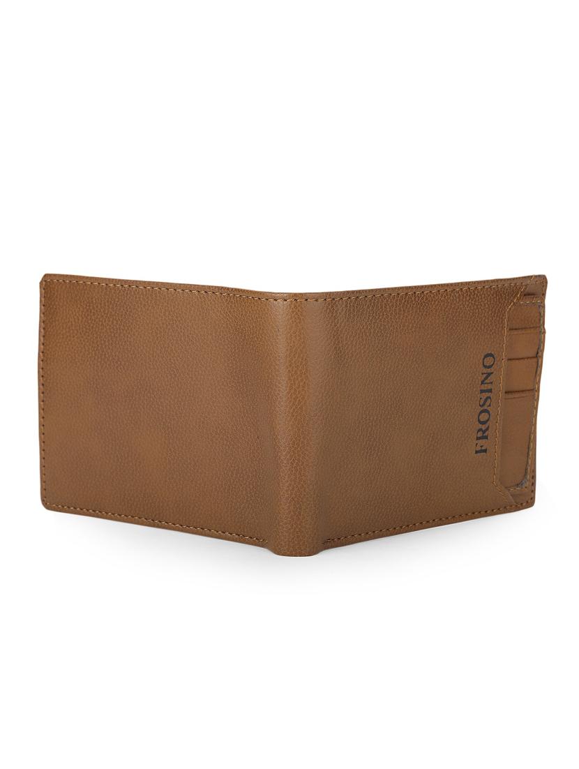 men brown bi-fold genuine leather wallet - 21964833 - Standard Image - 1