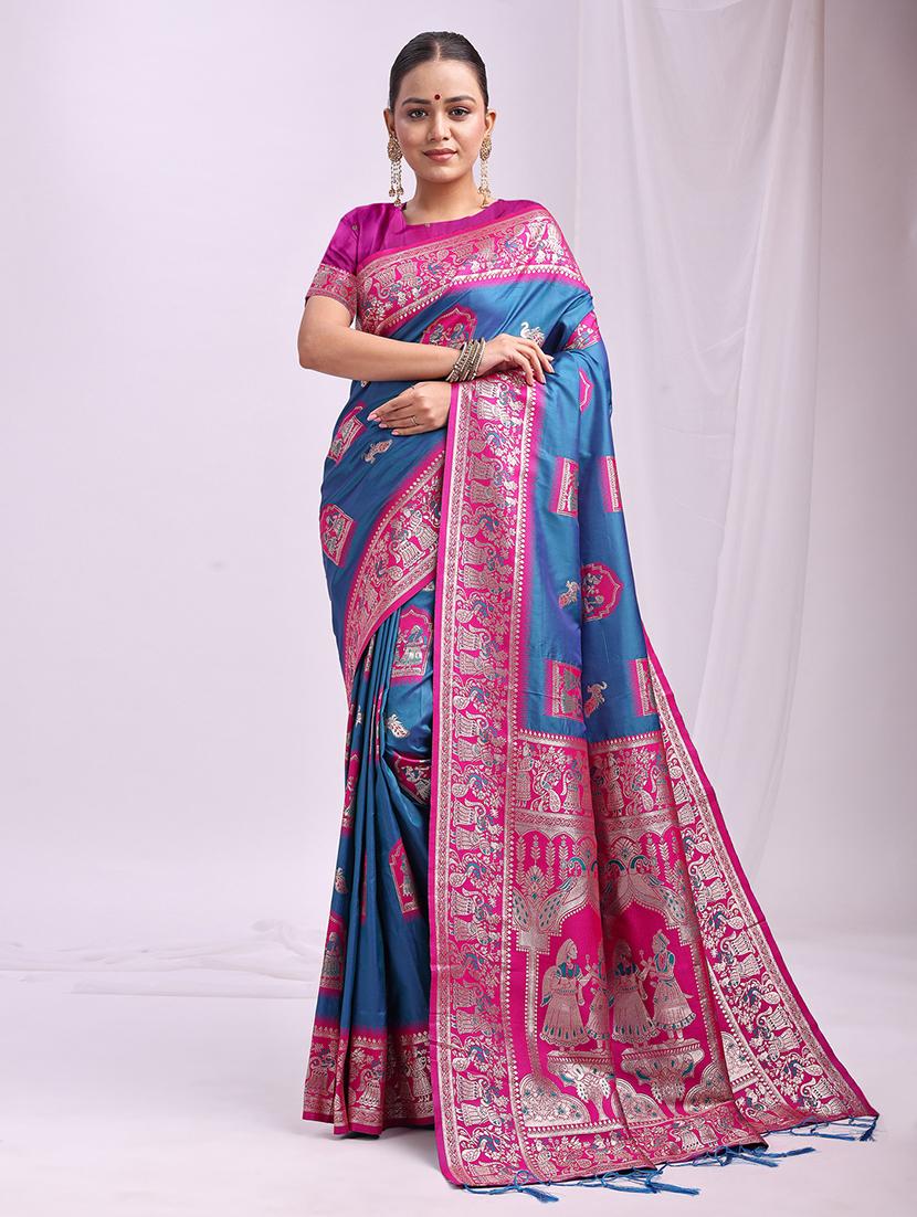 women self design banarasi saree with blouse - 21964868 - Zoom Image - 0