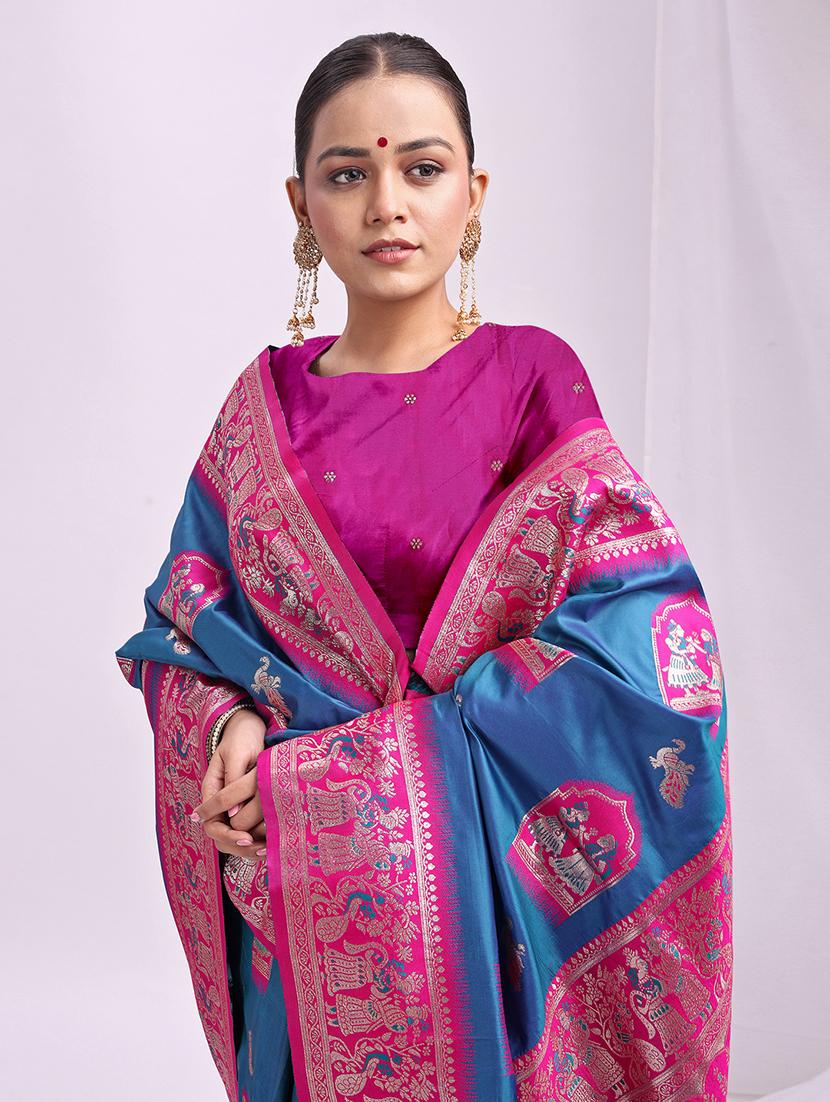 women self design banarasi saree with blouse - 21964868 - Standard Image - 4