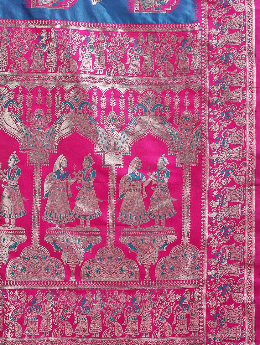 women self design banarasi saree with blouse - 21964868 - Standard Image - 6