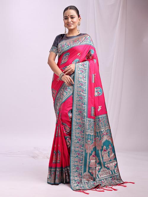 women self design banarasi saree with blouse - 21964872 - Standard Image - 0