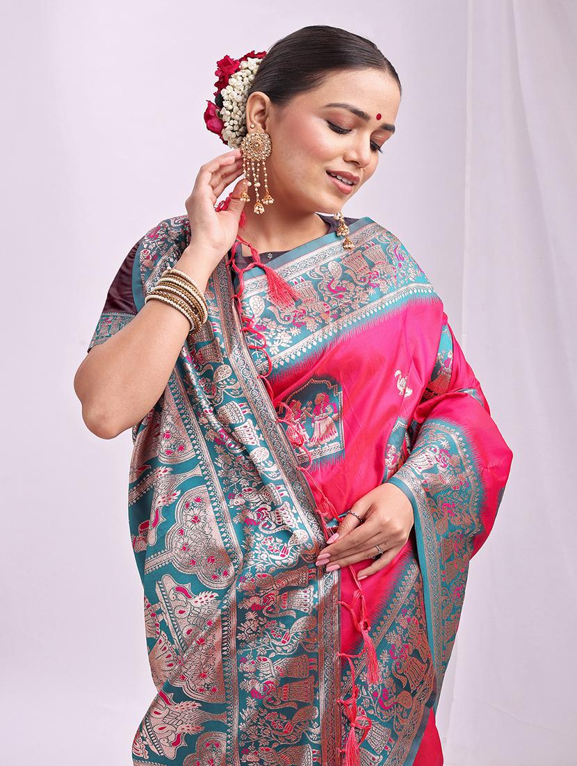 women self design banarasi saree with blouse - 21964872 - Standard Image - 4