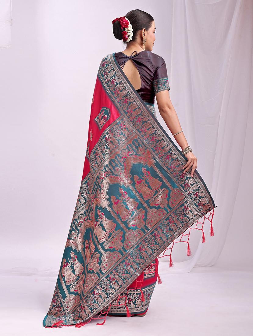 women self design banarasi saree with blouse - 21964872 - Standard Image - 6