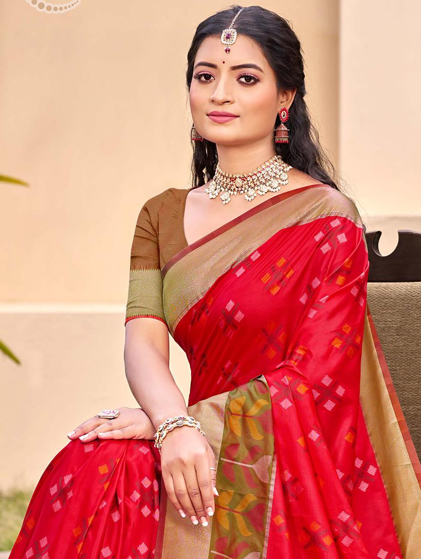 women self design patola saree with blouse - 21964892 -  Standard Image - 1