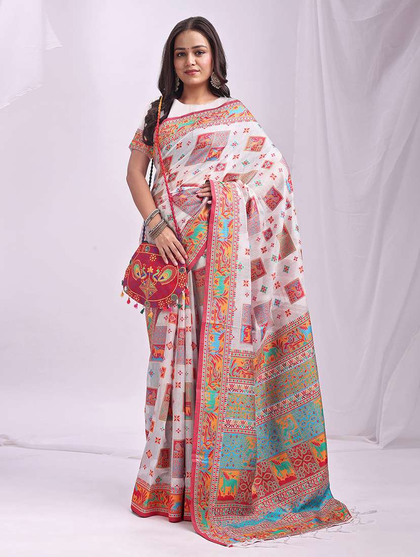 women self design bordered saree with blouse - 21964913 -  Standard Image - 1