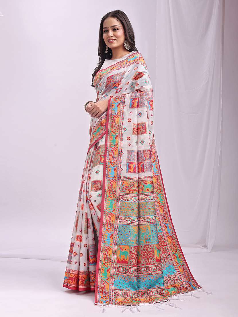 women self design bordered saree with blouse - 21964913 -  Standard Image - 4