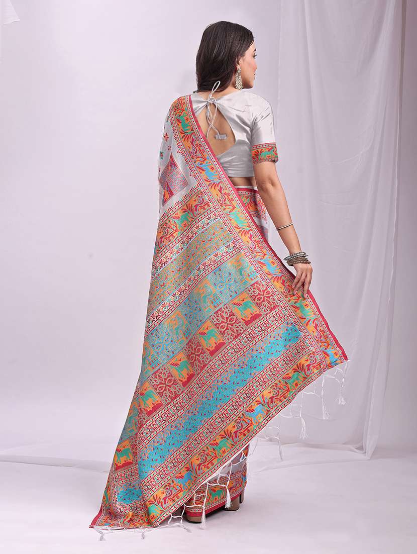 women self design bordered saree with blouse - 21964913 -  Standard Image - 6